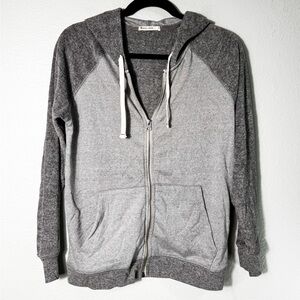 Marine Layer Two-Tone Gray Zip-Up Sweater